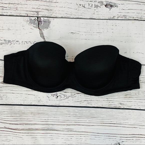 Black strapless underwire bra - Picture 1 of 10